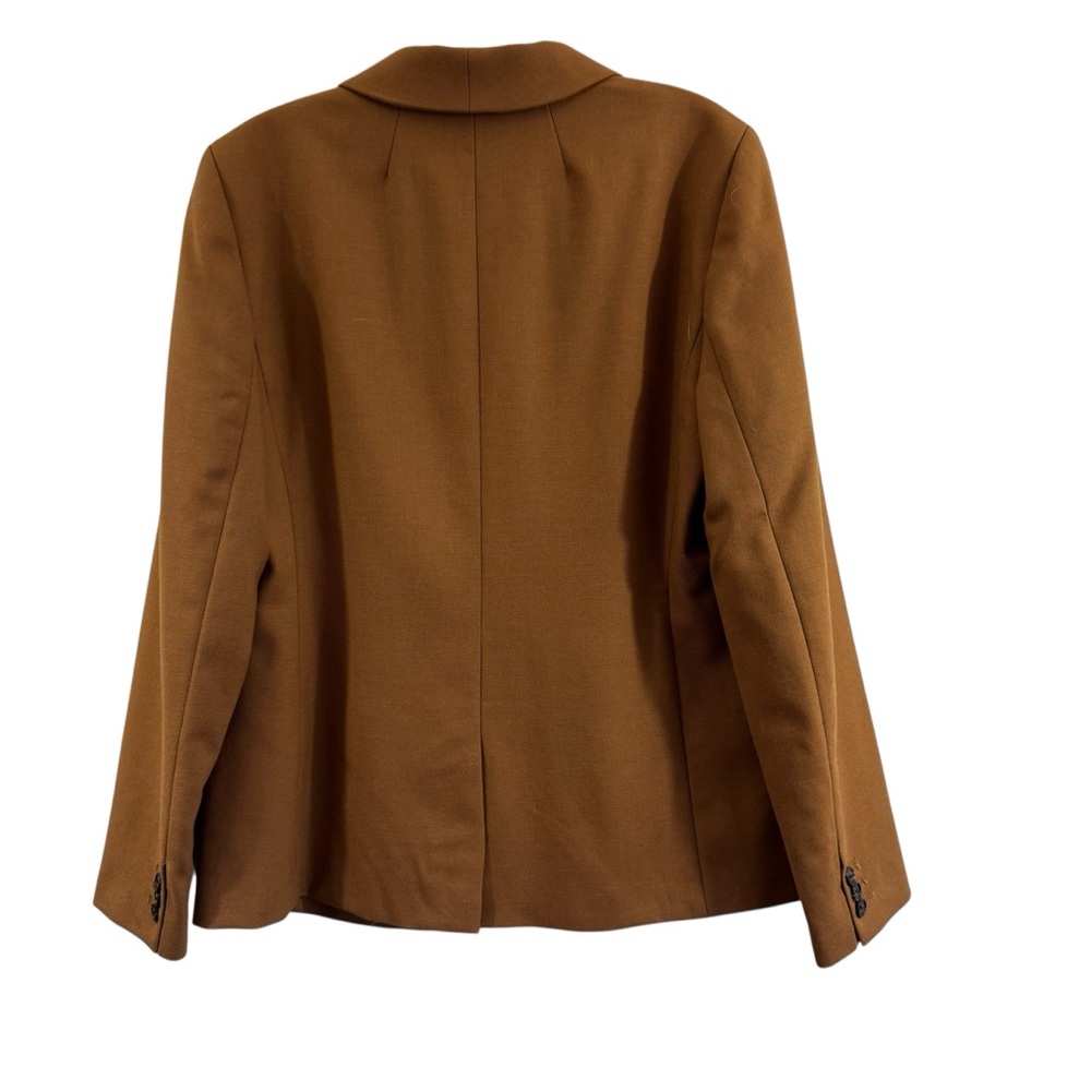 J.Crew Parke Blazer Caramel Wool Flannel #J5627 Classic Jacket Women’s Size 10 - Picture 3 of 16